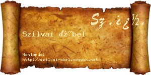 Szilvai Ábel névjegykártya